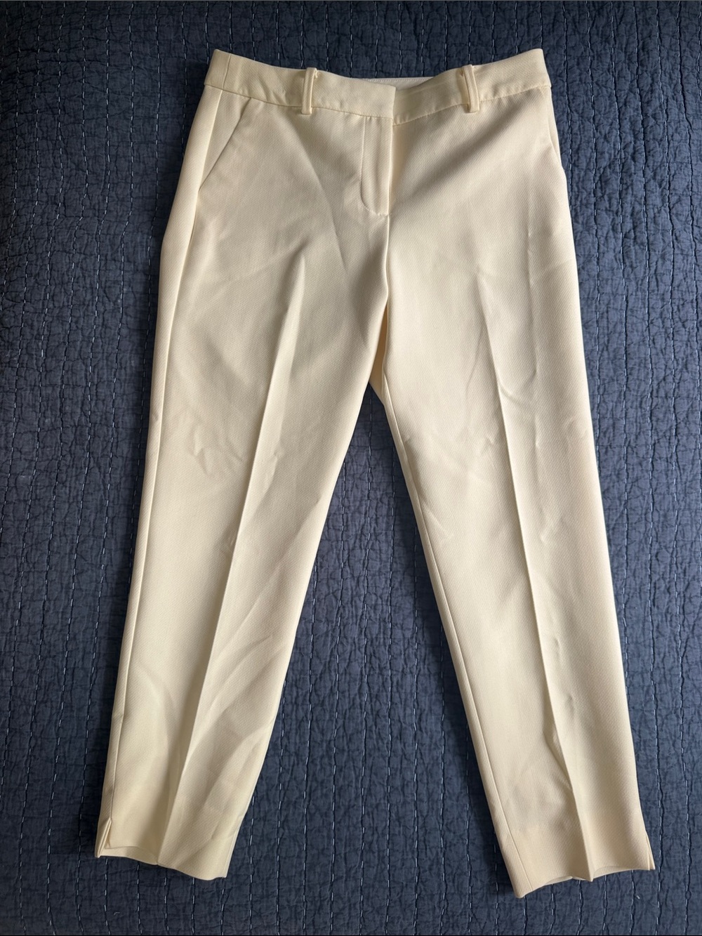 Talbots Cream Hampshire Straight Ankle Pants (Ivory Color)